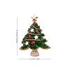 Korean Style Christmas Brooch Snowman Christmas Tree Brooch Cute Enamel Rhinestone Brooches  Girls