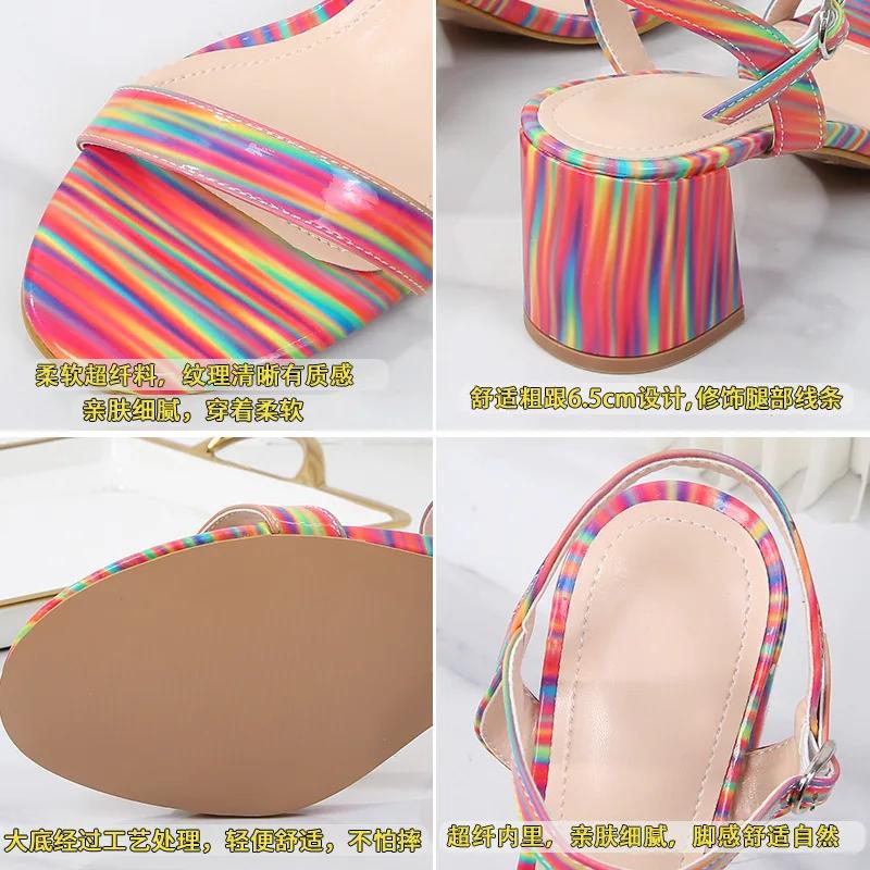 Plus Size 36-42 Shoes for Women Summer Fashion High Heel Comfortable Platform Sandals Casual Non-slip Sandalias De Mujer