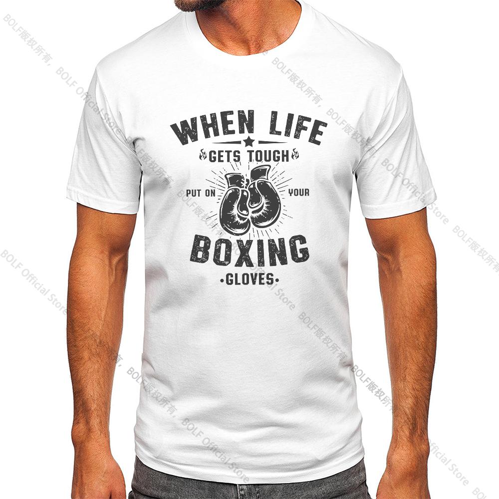 Herren Box-Fitnessstudio Bedrucktes Vintage T-Shirt Sport 100% Baumwolle Klassische T-Shirts für Männer Frauen Sportbekleidung Oberteile