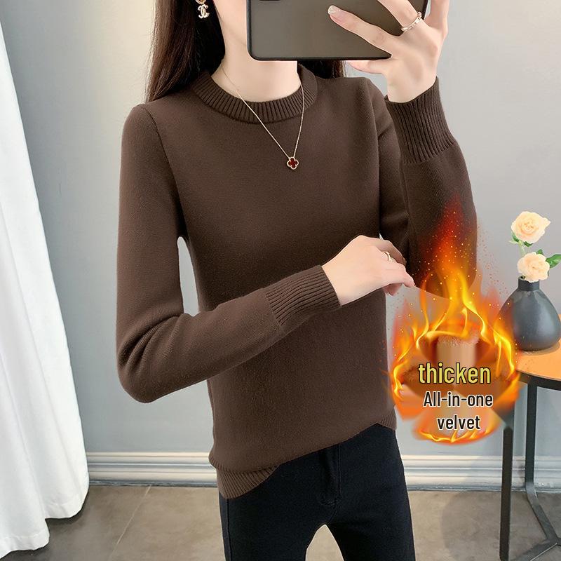 2025 Women's Plus Size Velvet Sweater: Cozy, Thick, Slimming Autumn/Winter Top