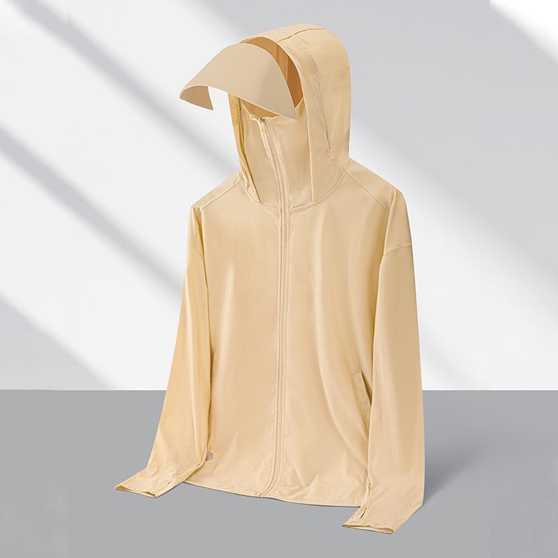 

Солнцезащитная куртка из ледяного шелка 2024: UPF50+ Легкий, дышащий, быстросохнущий для мужчин и женщин Large