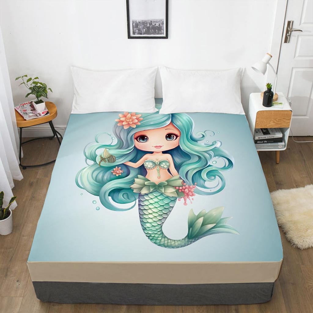 Kids Unicorn Pattern Bed Sheet Bed Sheet High End Printed Mattress Cover Bed Sheet Home Textile Bedding Single Piece