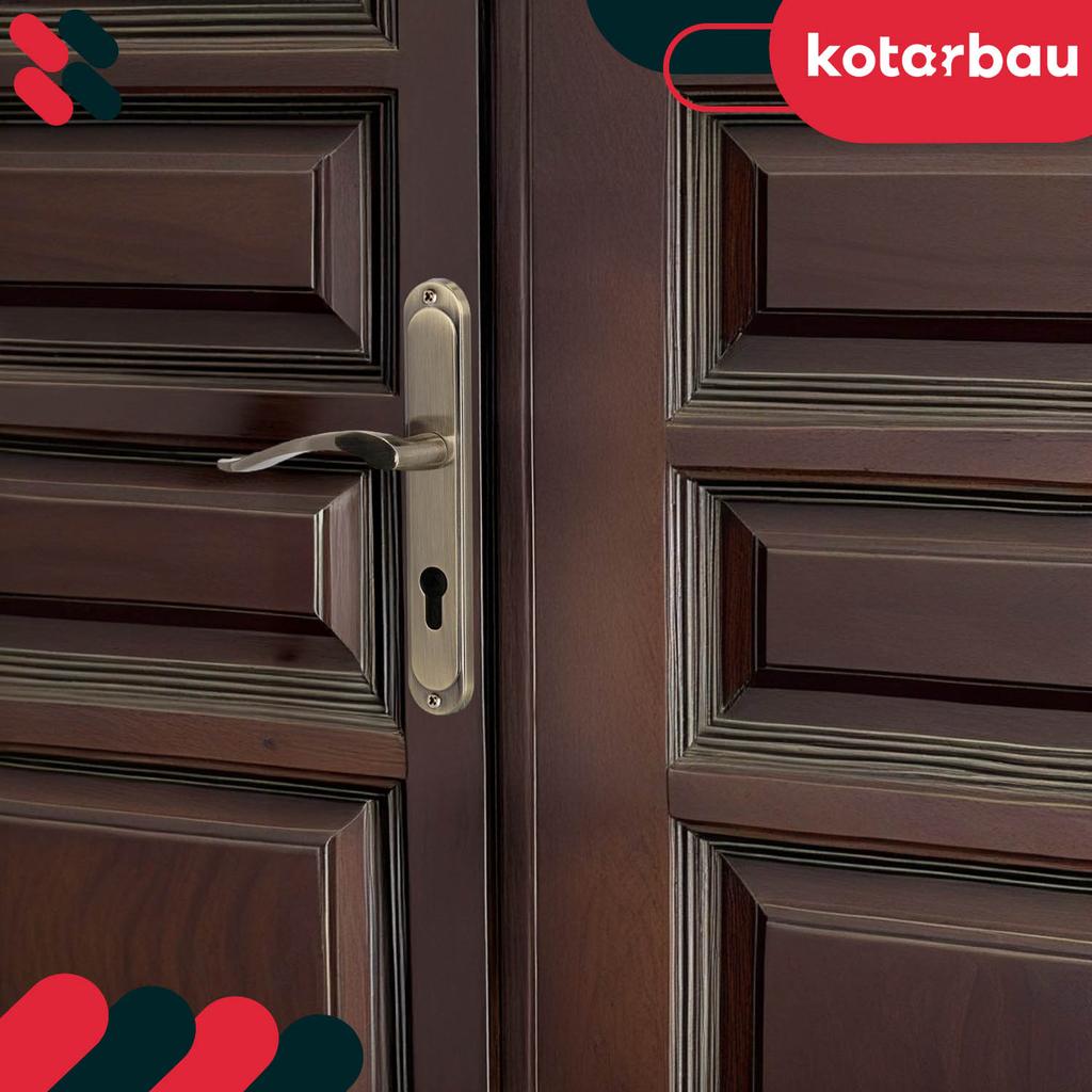 Door Handle Long Plate For Cylinder Insert Classic Patina 72
