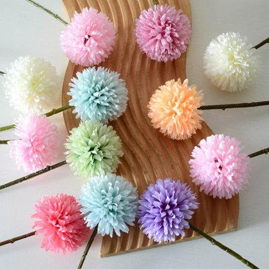 Fiore di tarassaco artificiale con stelo Festa di nozze a casa Fiore finto colorato Composizione floreale Decorazione per giardino all'aperto per interni Puntelli per foto