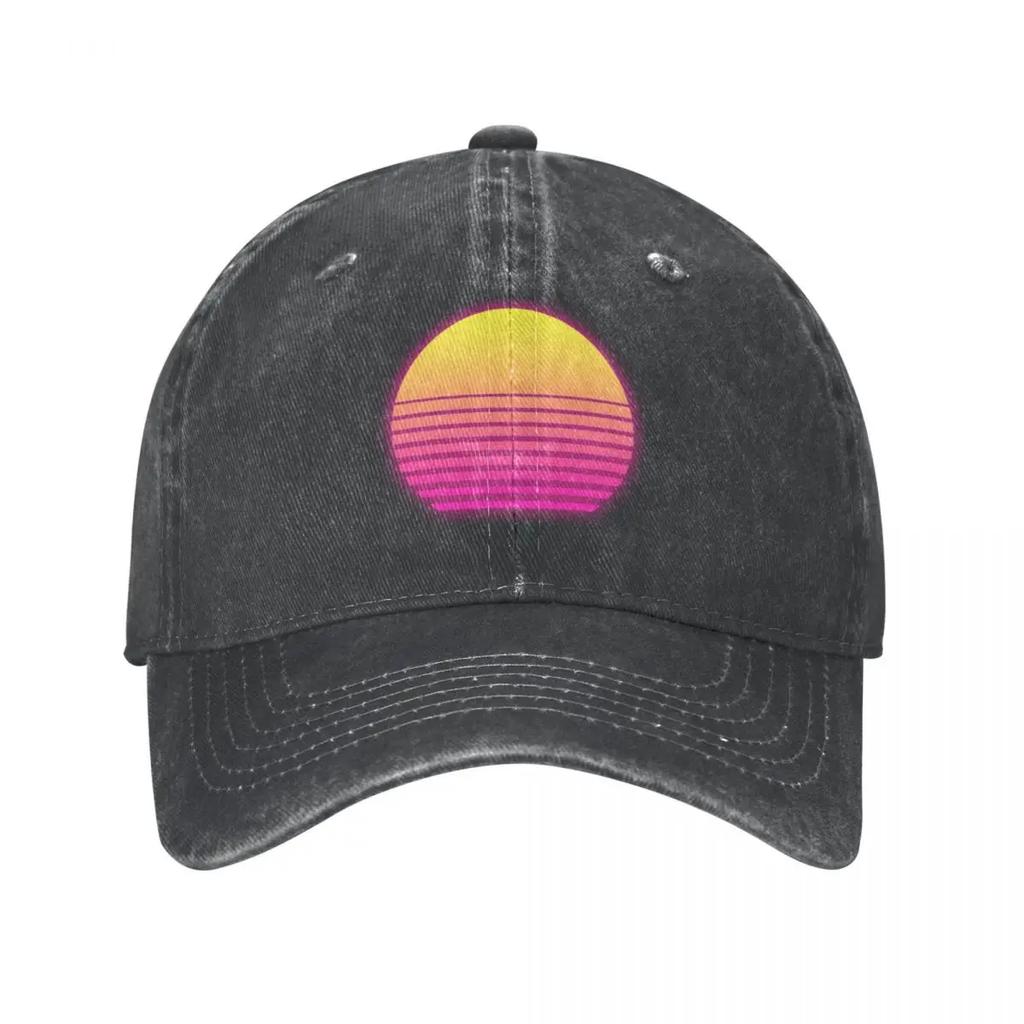 Retrowave Sun Icon of Synthwave Baseball Cap Vintage Fashion Women'S Hat 2024 Men'S