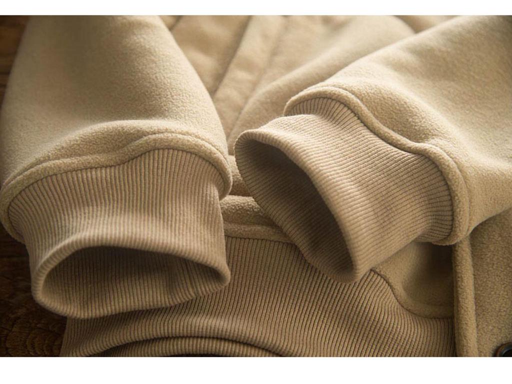 AmeKaji Herren Dicke Fleece Baseballkragen Jacke für Herbst/Winter