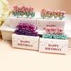 Gradient Happy Birthday Candle - Cake Decoration Accessories, Happy Birthday Letter Candle, Alphabet Candle Cake Toppers Candle