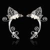 1 Pc Chic Elf Ohr Manschette Perle Höhlte Blume Blatt Cosplay Fee Ohrring Clips für Frauen Mädchen Hochzeit Earcuff schmuck