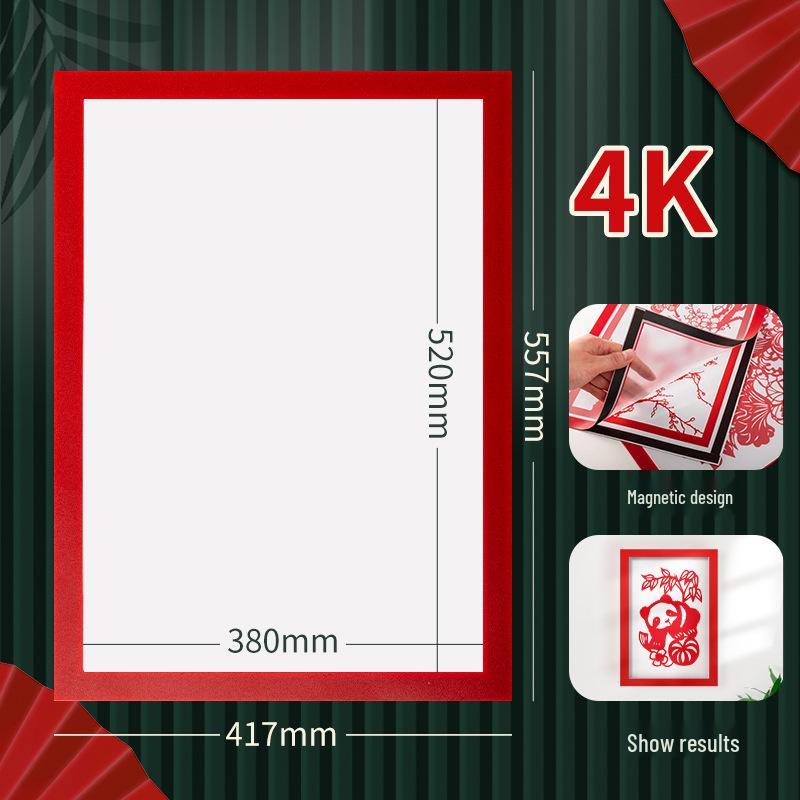 Chinese Style Paper-Cutting Display Card: A4/A3 Mounting and Protective Backing Bag