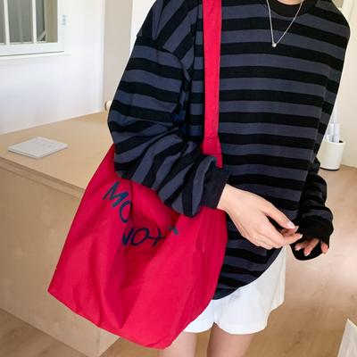 Lazy Wind Casual Large-capacity Underarm Bag Women's 2025 New Letter-printed Canvas Bag Shoulder Bag
