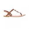 Womens/Ladies Logo Leather Flat Sandals
