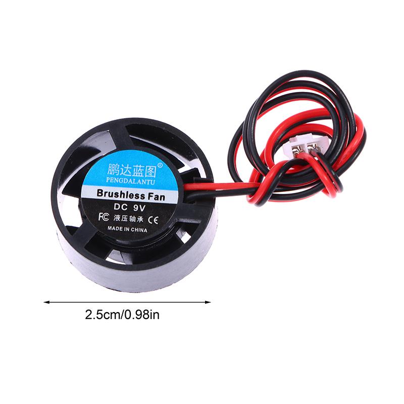 Mini 2510 25*10Mm Dc 5V 9V 12V 24V Kulatý 2-Pin Chladič Bezkomutátorový Chladič Čipové Sady Tichý Mini Notebook Mikro Chladicí Ventilátor