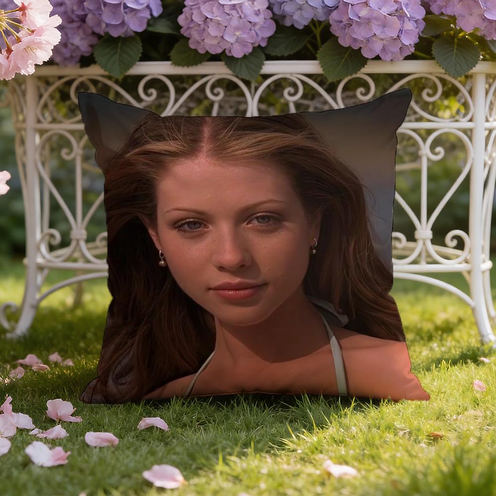 

M-Michelle T-Trachtenberg Cushion Cover Home & Car Dual-Scene Pillow Cover: Reversible for Premium Comfort 40cmx40cm