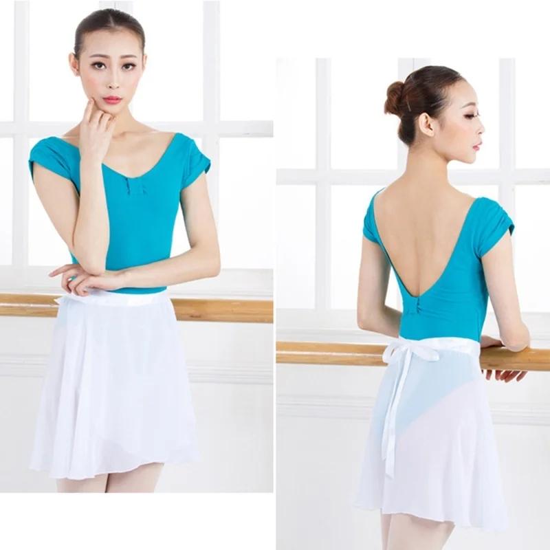 1 Stück Damen Chiffon Ballett Trikot Wickelschal Rock Tanzkleid 4 Farben