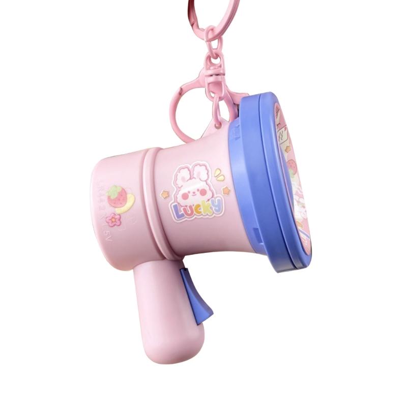 Cute Mini Record Player Keychains with Soothing Music Box Function for Music Lovers