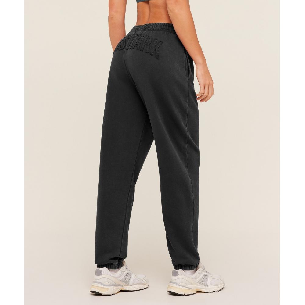 Gymshark Power Washed Cuff Joggers Black B5c8o Bb4v