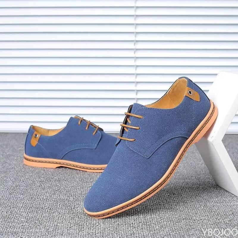 Marke  Frühling Große Größe 38-46 Wildleder Herrenschuhe Oxford Casual Klassische Sneakers Für Männlich Bequemes Schuhwerk
