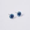 [POPTS] Blue Stone Basic Round Earrings OTE122526EWM