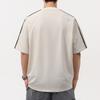 Ragshou Sleeve T-shirt Men's Short Sleeve Summer American Zipper Loose Large Size Embroidered Half Sleeve