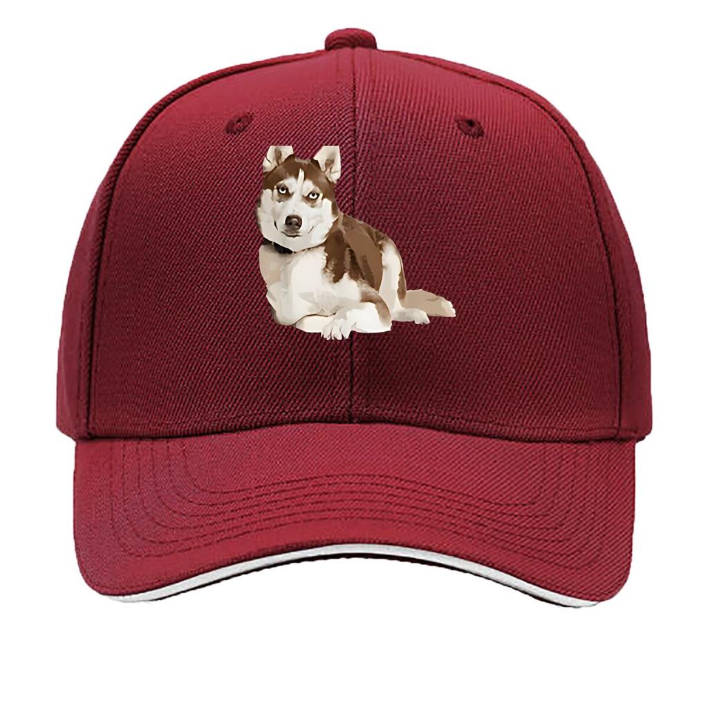 Vibrant Husky Art Print Home Decor Hip Hop hat Fashion Outdoor Sports Sandwich Baseball Cap
