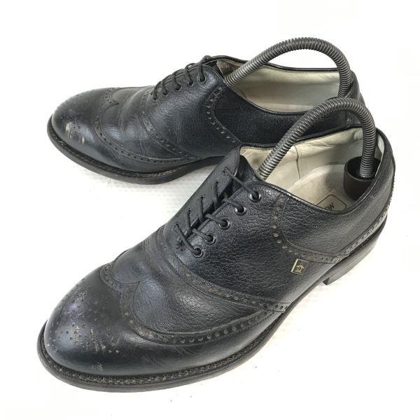 

USED/80s-90s Munsingwear Steel Spike Golf Shoes 25.5cm Black Made in Japan