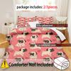 Cute Dogs 3D Design Printed Quilt Cover Set Luxury Home Textile Soft Comfortable Duvet Cover Pillowcase Animal Theme Bedding Set