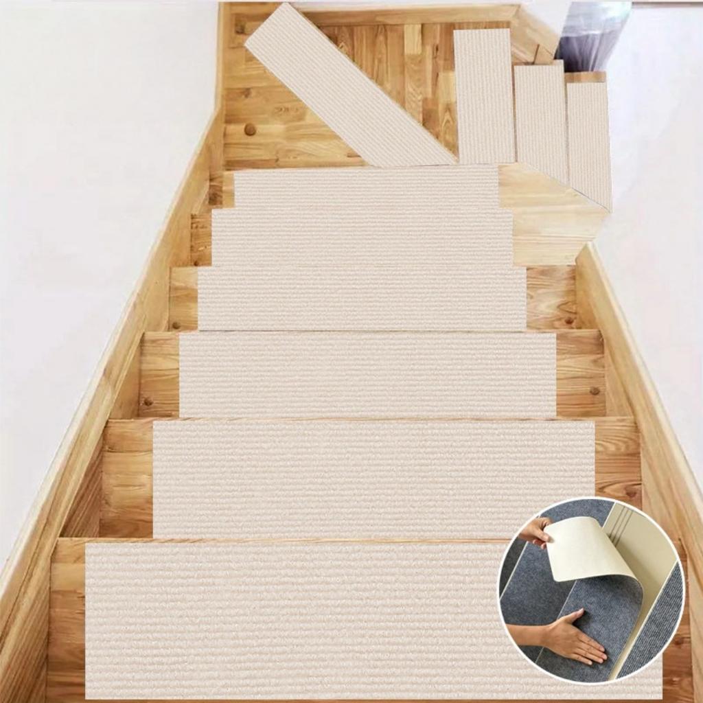 1pc Non-Slip Carpet Stair Treads Mats 20x80cm Self-adhesive Machine Washable Home Improvement Decoration Products