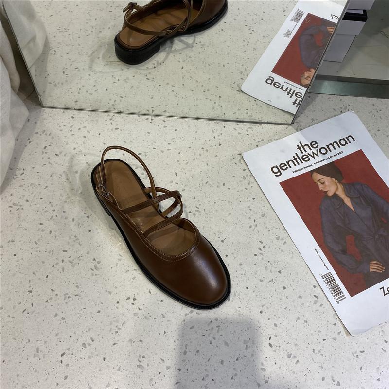 

Ретро сандалии-гладиаторы с закрытым носком женские шлепанцы летняя обувь женская ремешок с пряжкой сандалии крест узкая полоска сандалии женские 5 коричневый