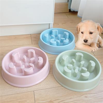 Pet Slow Eating Dog Bowl Slow Feeder Dog Food Bowl Hard Plastic Dog Slow Feeder Cat Pet Feeder Non Slip Anti Gulping Feeder Bowl