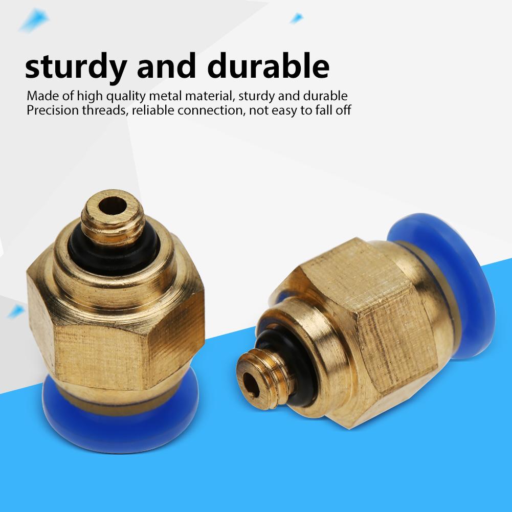 Tubo Aria 4mm Raccordi Rapidi Pneumatici Filettatura Maschio Connettore Dritto Push-In (PC4 M5 20 pezzi)