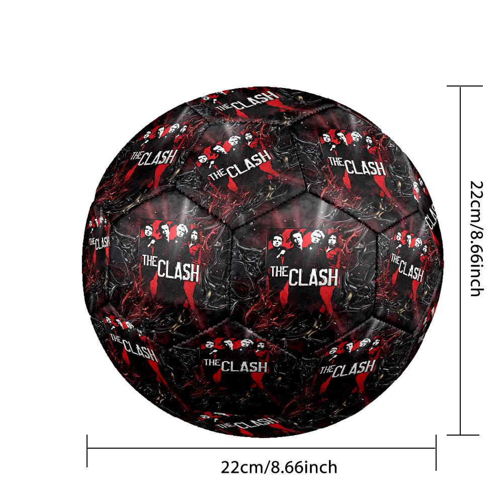 The Clash Print Standard Size 5 Soccer Ball Durable Shock?Absorbing Ball For Training Match Outdoor Play
