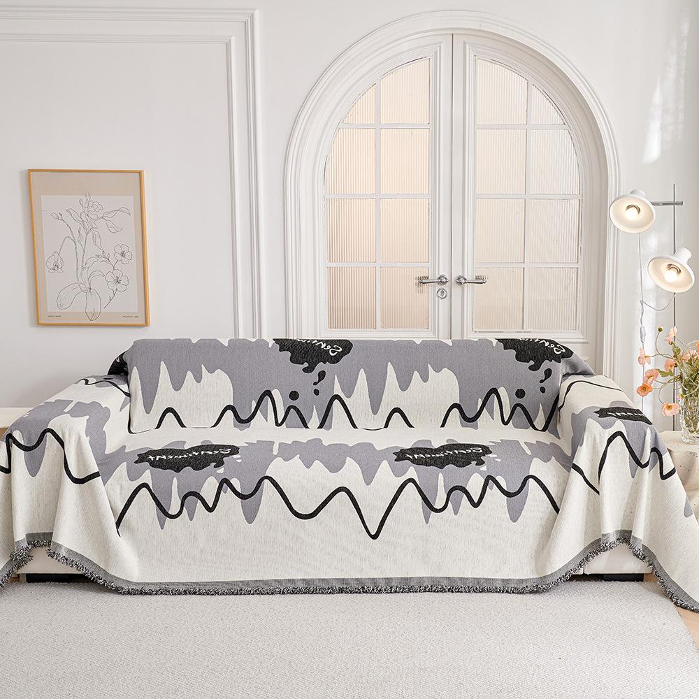 Chenille Sofakissenbezug Stoff Ganzjahres All-inclusive Sofabezug Sofaüberwurf Sofadecke Sofakissen