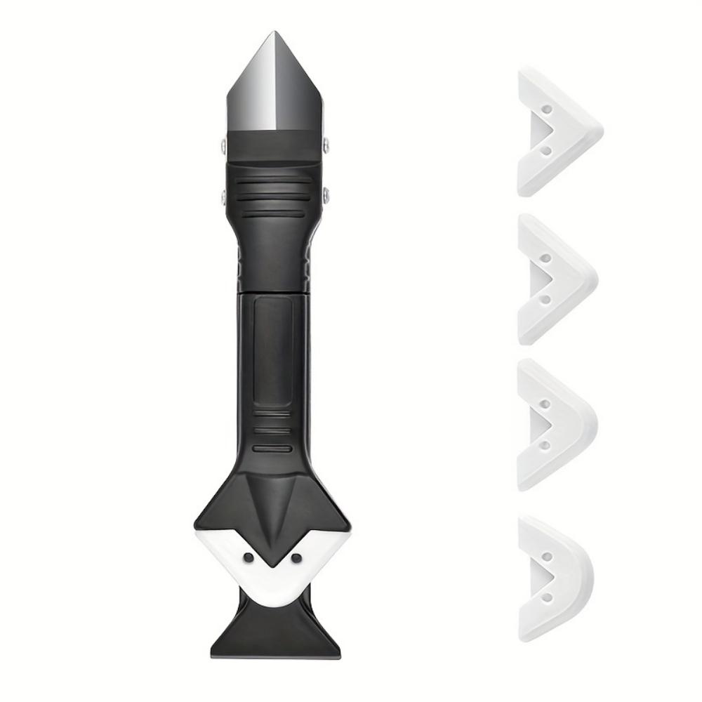 

Набор многофункциональных инструментов 5-в-1 для удаления герметика, металлический и пластиковый скребок для затирки, угловой инструмент для герметика для ремонта кухонной раковины и окон в ванной комнате