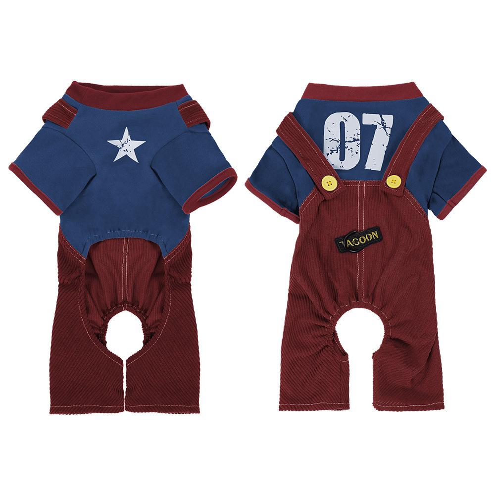 Spring Summer Pet Dog Clothes Harness Style with Leash Attachment Four-Legged Clothes for Small and Medium Dogs Cute Dog Clothes