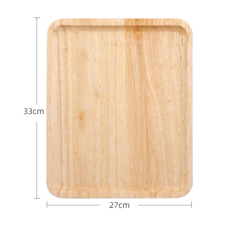 Coffee Tea Tray Wooden Serving Tray Rectangle Wooden Plate Kitchen Tray for Food Fruit Cake Snack Serving Plate Wood Tableware