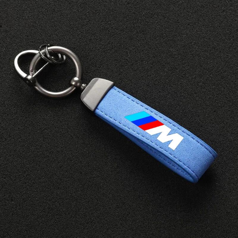 Car Sticker Hot 2025 Vintage Leather Car Keychian Rings Vehicle Keyring Key Holder For BMW M Emblem E46 E36 E34 F10 E90 F30 E60