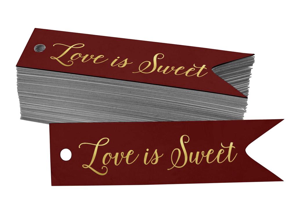 Inkdotpot Gold Foil Paper Hang Tags Love Is Sweet Wedding Favor Tags 100