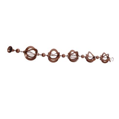 Hanging Rain Chain Metal Decorative Rotating Hollow Rain Chain for Garden Courtyard