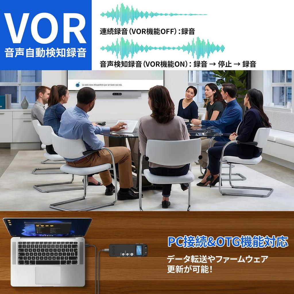 Olycism Compact Voice Long Recording LCD VOR Voice Variable Speed AB Minute Repeat Timer OTG Password Metal Shell for Ideal for Recording Language and
