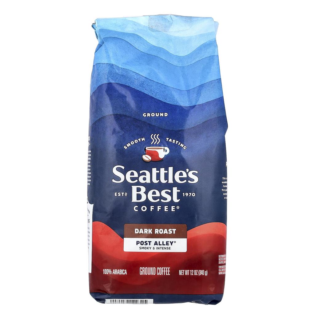 Seattle's Best Coffee, Post Alley®, Coffee, Ground Coffee, Dark Roast, 12 Oz (340 G)