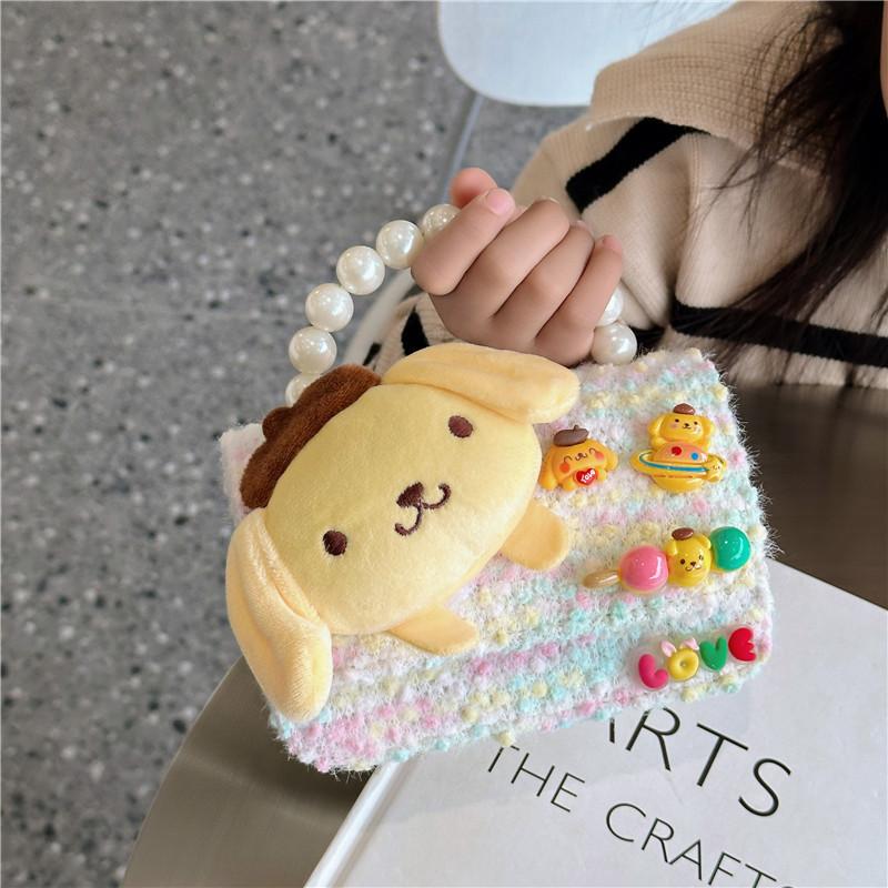Pompompuricotton For Bag Girls With Chain Strap And Exquisite Bag Shoulder