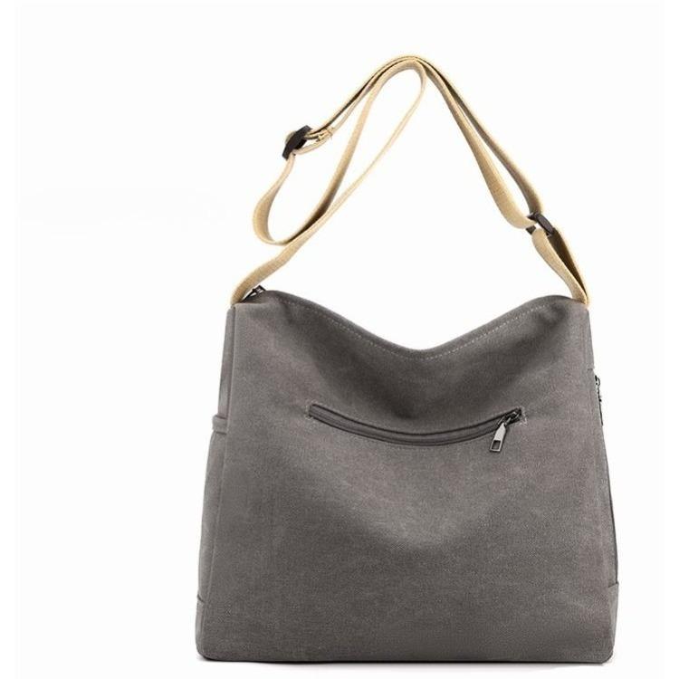 Damen Farbblock Patchwork Canvas Umhängetasche Lässige Schultertasche Mode Outdoor Einkaufen