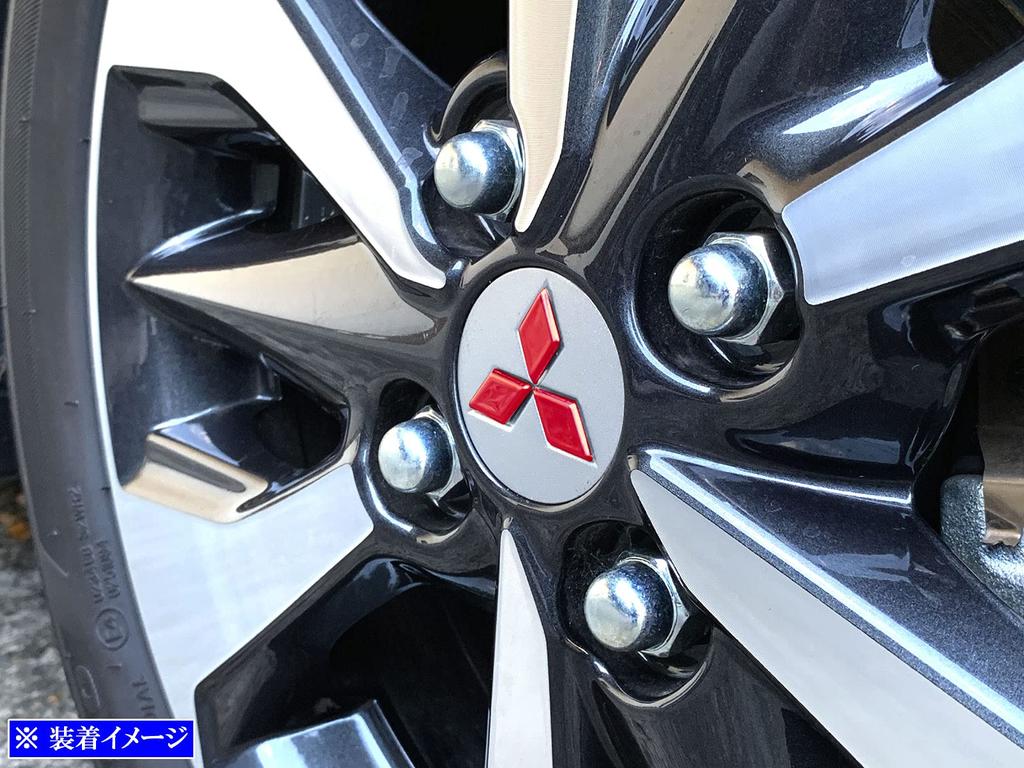 BRIGHTZ eK Cross Space 34 35 37 38 Stainless Steel Wheel Emblem Panel Red 12PC B34A B35A B37A B38A 34A 35A 37A 38A eK Cross Space Cross Space