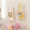 No-Drill Multifunctional Hair Accessory Storage Rack, Bathroom Adhesive Hook for Kids Headbands Hair Ties Jewelry Organizer
