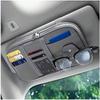 Car Sun Visor Organizer Multi-Pocket Storage For Sunglasses, Cards, Cash, License, Pen & Keys | Auto Interior Accessory With Zipper Net Pocket