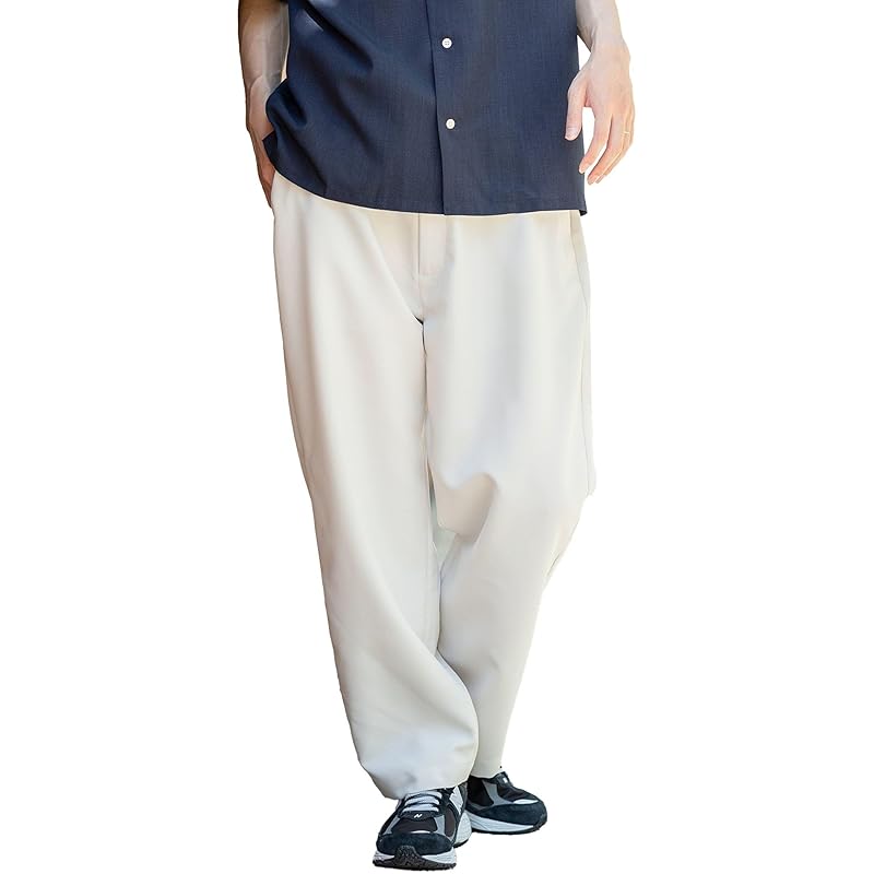 

[Beams Heart] Water absorption and quick drying pants Uncle wide easy pants men s NATURAL S 42230106147