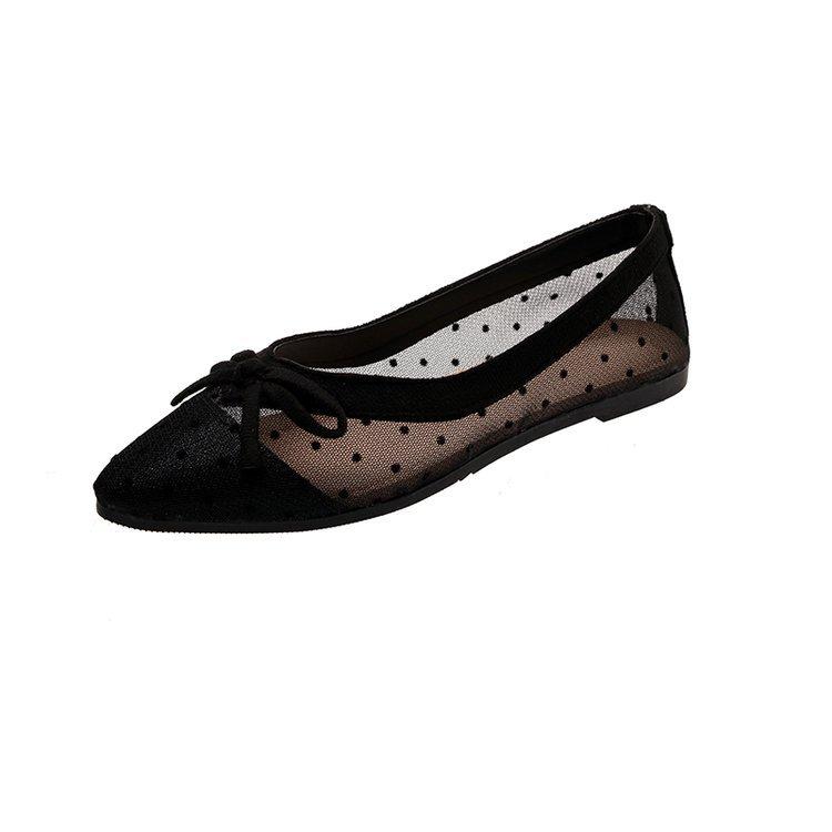 Women s Shoes - Pointed-toe Flat Shoes, New Trendy Single Shoes 35 чёрный