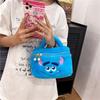 Adorable Plush Strawberry Bear Handbag For Women Spacious Makeup Organizer Bag