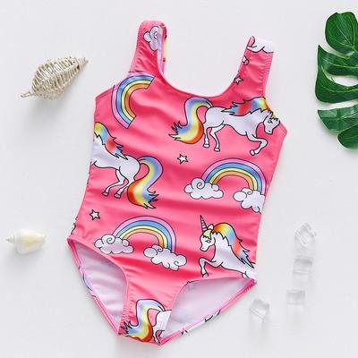 Costume da bagno intero per bambine, modello Foreign Trade, taglie 2-9 anni