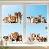 Small Animal Static Electricity Glass Window Stickers for Static Electricity Adsorption On Balcony Entrance Glass Stickers